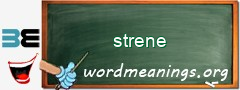 WordMeaning blackboard for strene